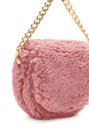 Kadın Pembe Peluş Mini Çapraz Çanta | Derimod