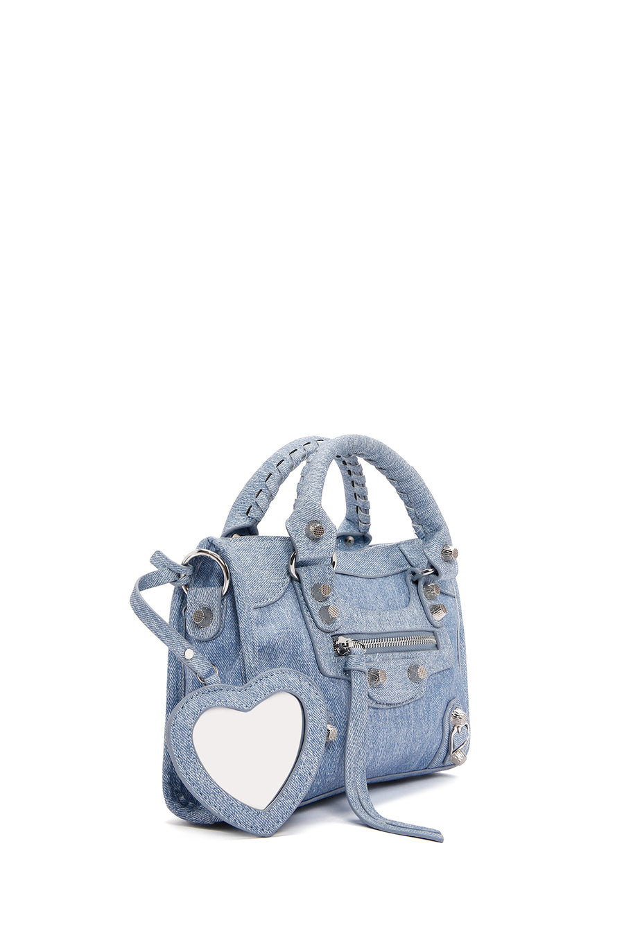 Women's Blue Long Strap Jean Fabric Crossbody Bag