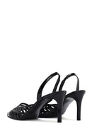 Women's Black Patent Leather Stiletto Heeled Shoes | Derimod