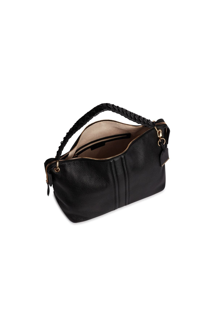 Geox Women's Black Marsila Long Strap Leather Handbag