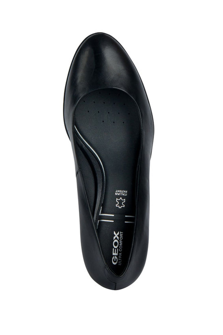 Geox Women's Black Walk Pleasure 60 Leather Thick Heeled Shoes