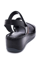 Women's Leather Wedge Heel Sandals | Derimod
