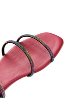 Women's Pink Stone Derimod X Whenever Company Flat Slippers | Derimod
