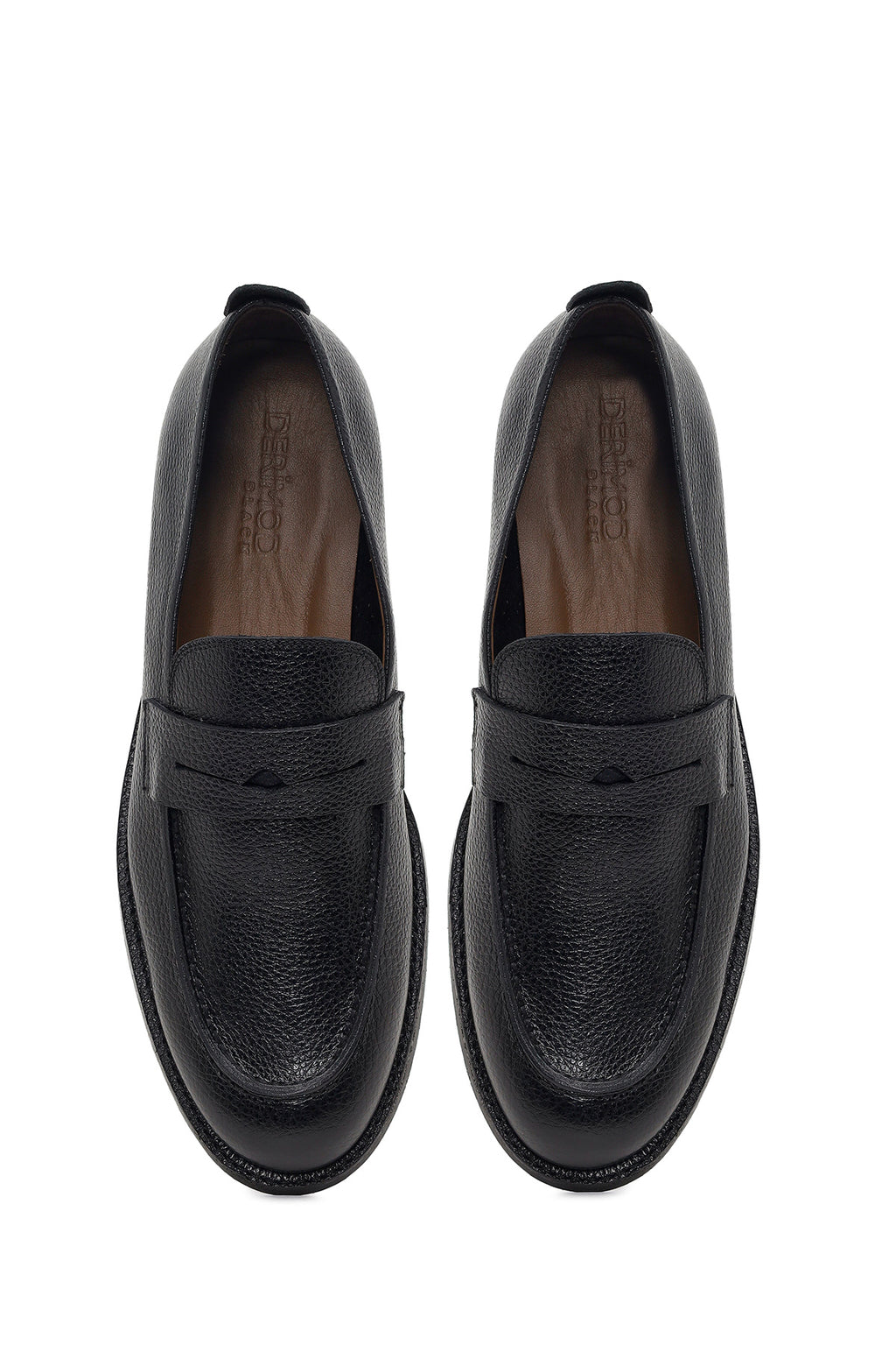 Derimod Black Erkek Siyah Deri Klasik Loafer