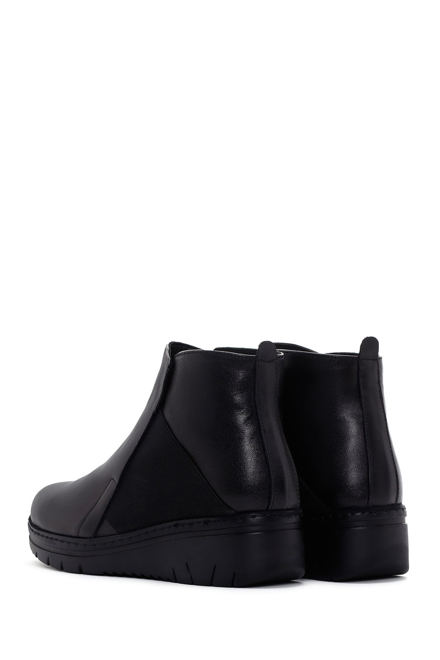 Women's Black Comfort Leather Boots