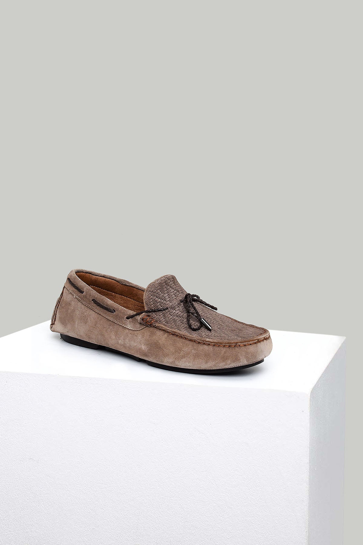Baskılı Vizon Erkek Deri Loafer 18SFD342126 | Derimod