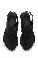 Women's Black Back Strap Flip Flop Sandals | Derimod