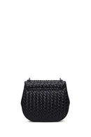 Woman Black Chain Long-Strap Braided Crossbody Bag | Derimod