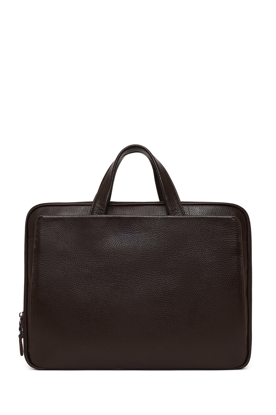 Male Brown Long Strap Leather Briefcase