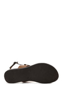 Women's Tan Flip-Flop Leather Bodrum Sandals | Derimod