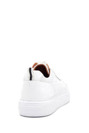 Men's White Leather Sneaker | Derimod