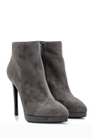 Women's Suede Leather Bootie | Derimod