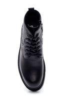 Men's Leather Zippered Boots | Derimod
