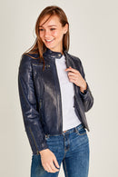 Stop Women's Leather Jacket | Derimod