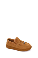 Kadın Camel Tokalı Kalın Tabanlı Süet Deri Teddy Loafer | Derimod