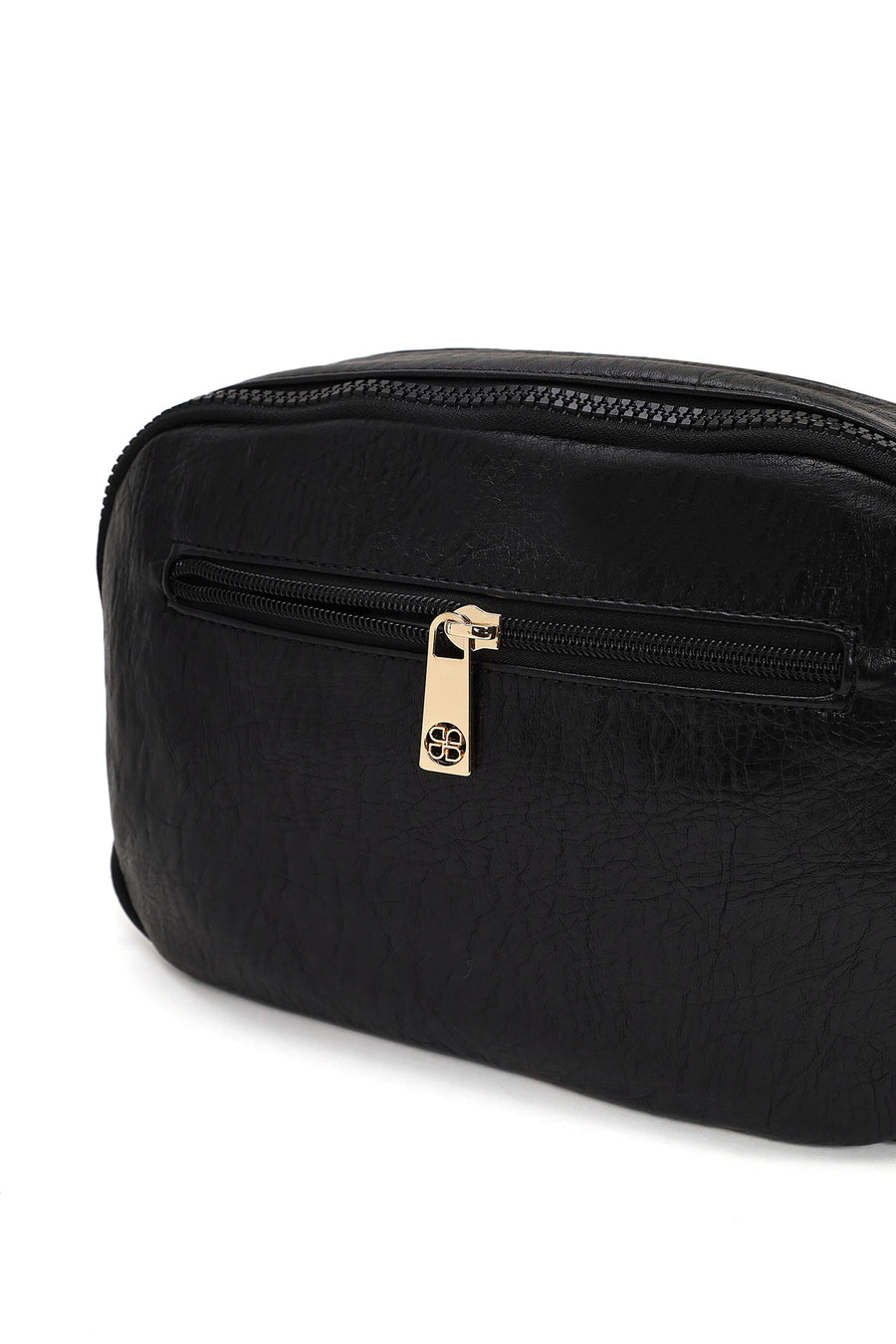 Woman Black Long-Strap Crossbody Bag