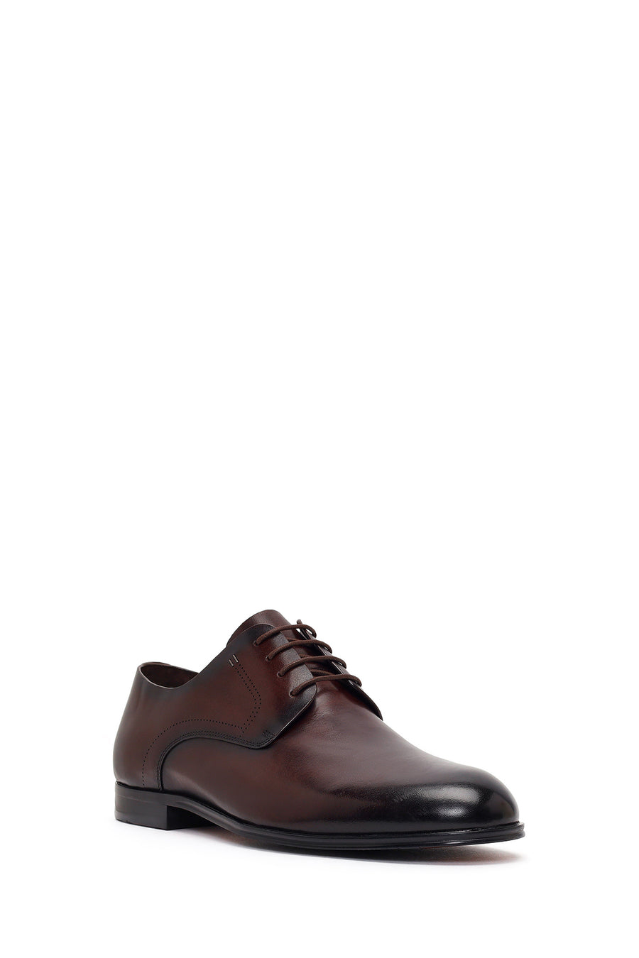 Derimod Black Male Brown Lace-Up Classic Leather Shoes