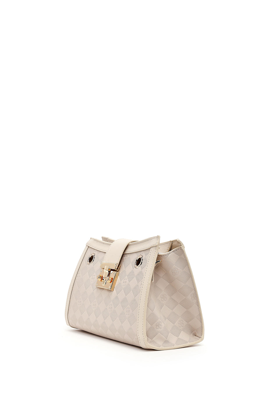 Women's Cream Long Strap Printed Shoulder Bag