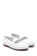 Women's Chain Detailed Leather Loafer | Derimod
