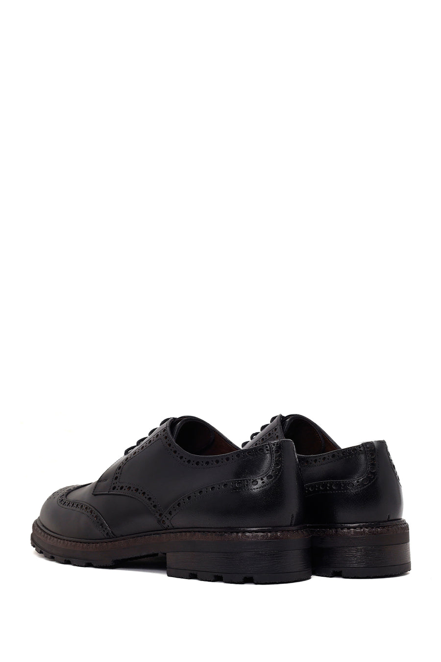 Male Black Lace-up Leather Casual Shoes