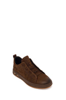 Male Brown Lace-Up Nubuck Leather Sneaker | Derimod