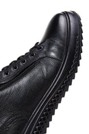 Men's Black Leather Zippered Casual Boots | Derimod