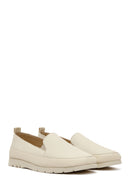 Kadın Krem Deri Konfor Loafer | Derimod