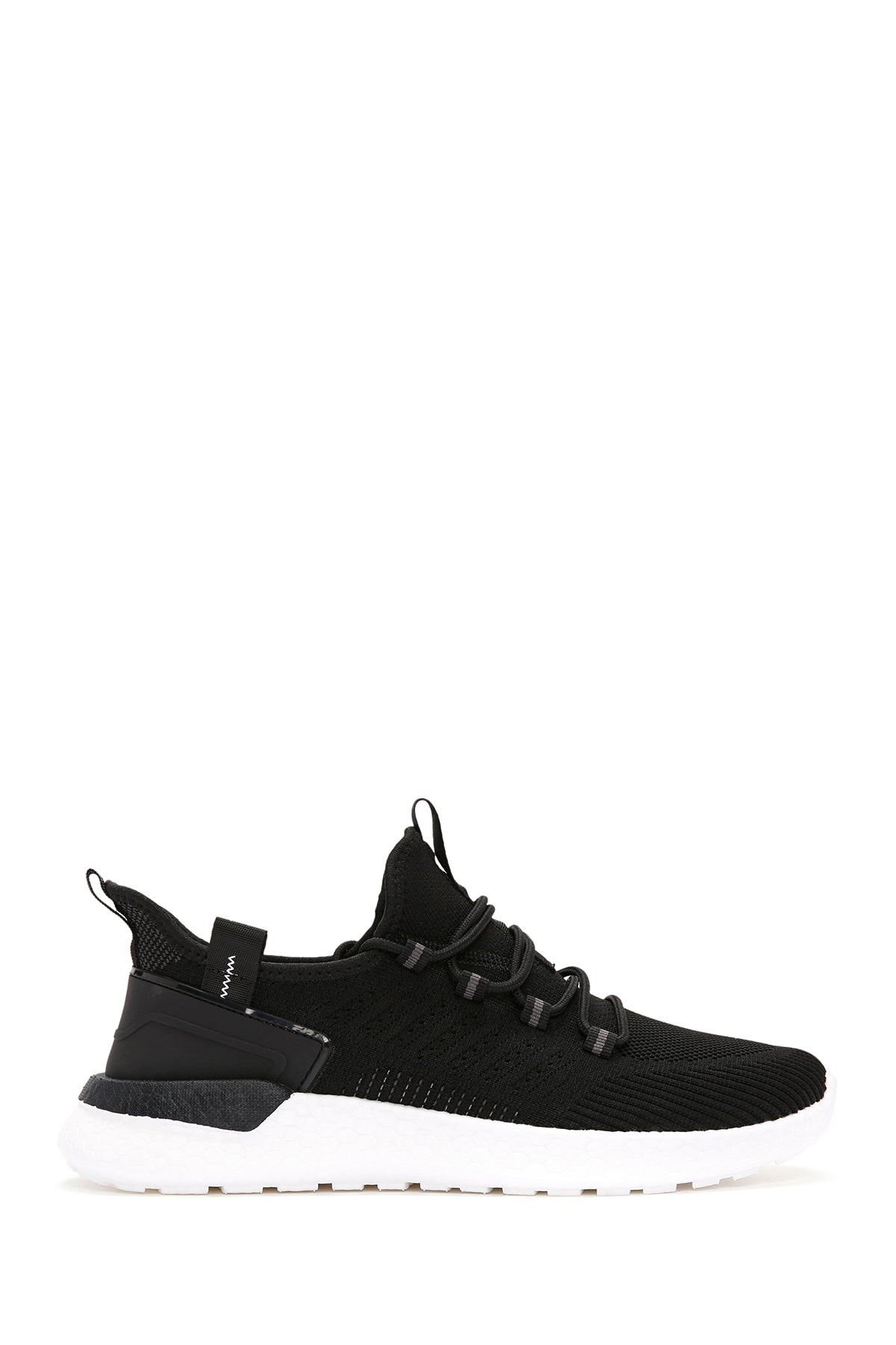 Derimod Zero Men's Black Lace-Up Thick Soled Fabric Sneaker 24SFD69286F | Derimod