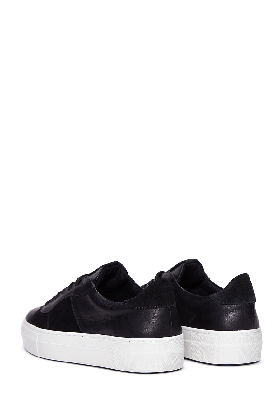 Women's Black Leather Sneaker