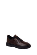Male Brown Lace-Up Leather Sneaker | Derimod