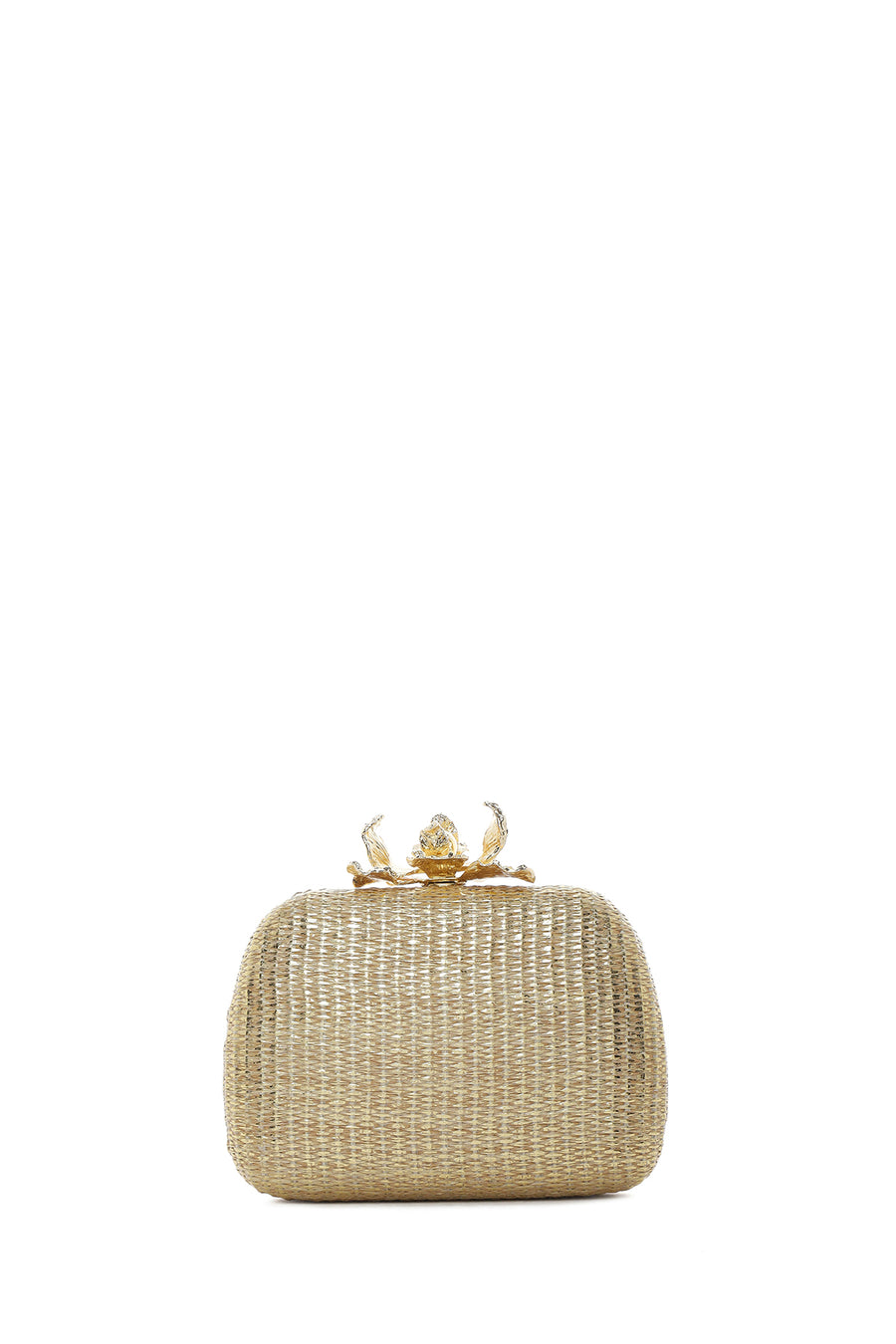 Women's Gold Long Strap Stone Mini Straw Evening Dress Box Clutch Bag