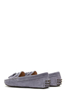 Women's Leather Suede Tassel Loafer | Derimod