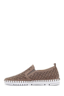 Women's Mink Pattern Fabric Comfort Shoes | Derimod