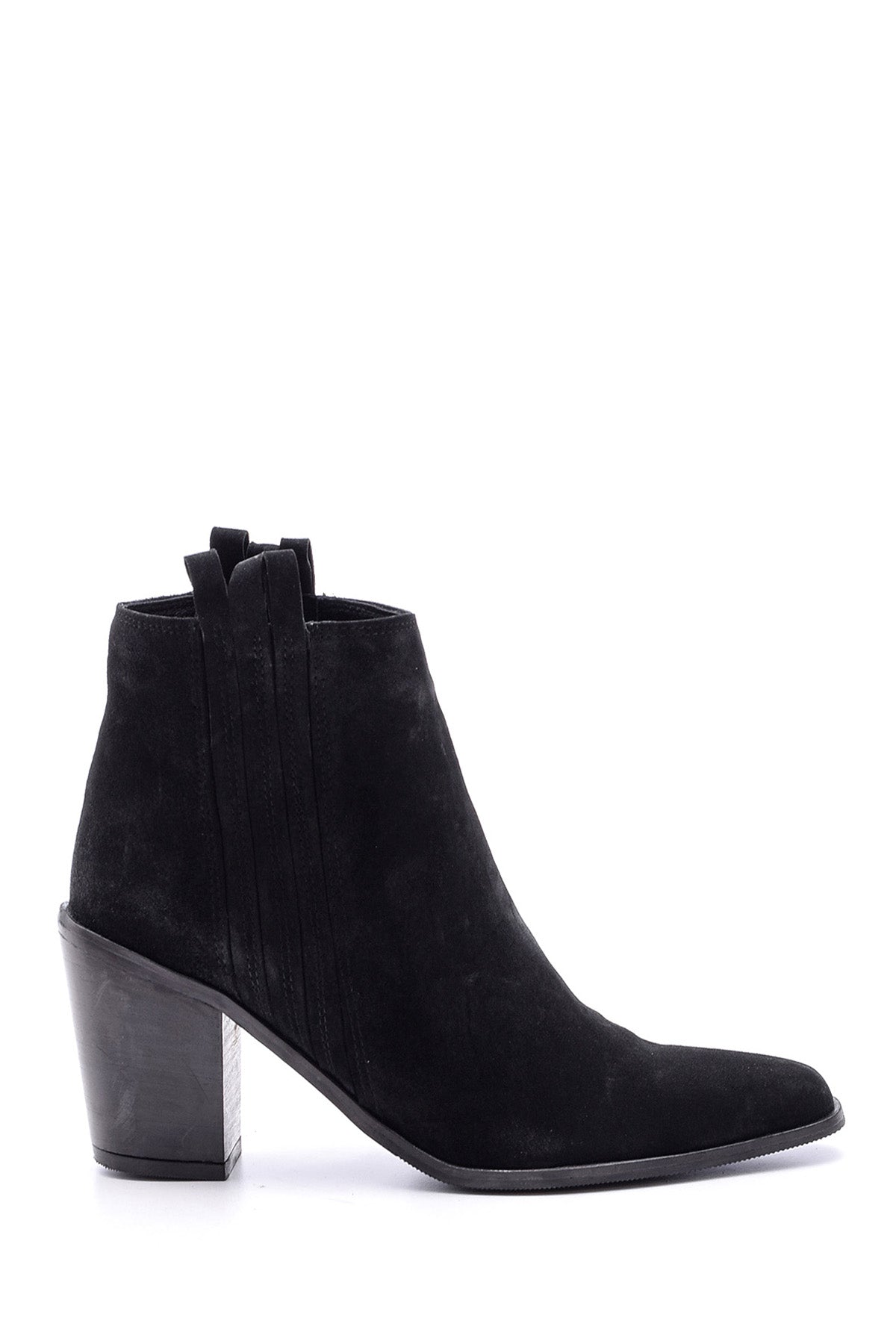 Women's Heeled Suede Leather Boots 19WFD242810 | Derimod