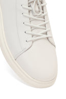Men's White Leather Sneaker | Derimod