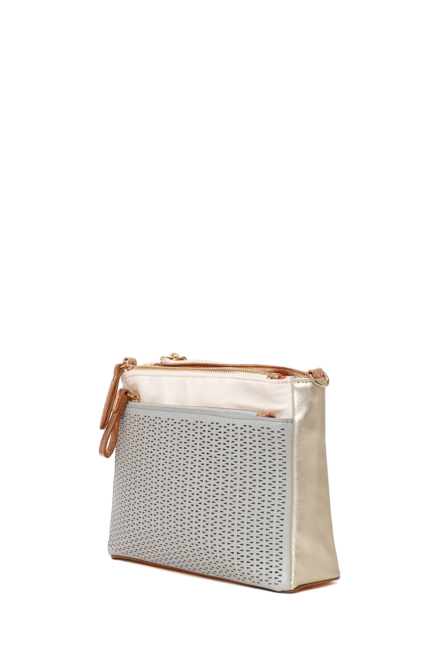 Woman Blue Long-Strap Crossbody Bag