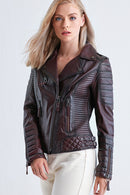 B-1002 Women's Leather Jacket | Derimod