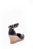 Women's Studded Wedge Heeled Espadrille Shoes | Derimod