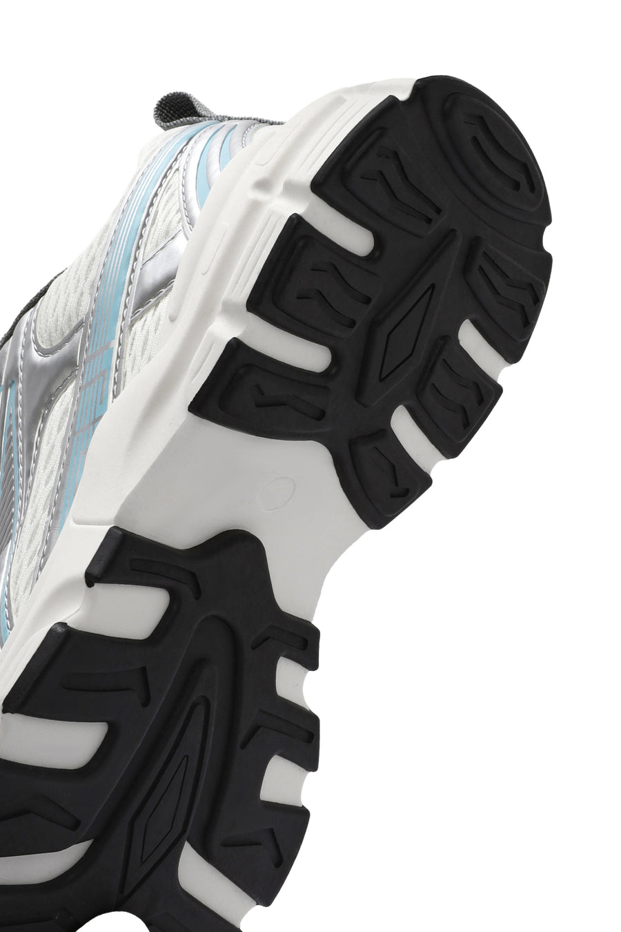 Women's Blue Chunky Sole Lace-Up Sneakers