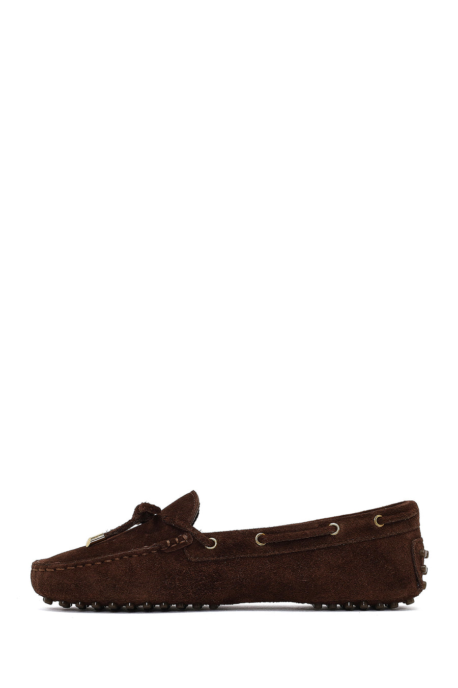 Women's Brown Tassel Suede Leather Loafer