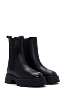 Woman Siyah Leather Chelsea Bot | Derimod
