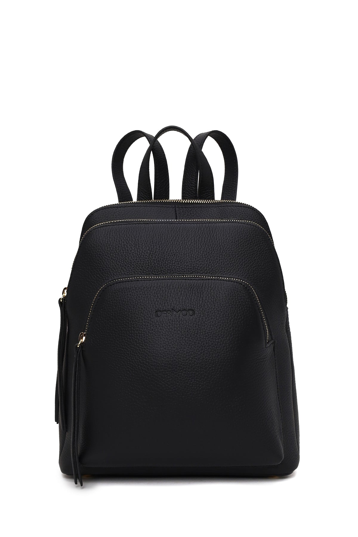 Woman Black Leather Backpack 26PBD2355FT | Derimod
