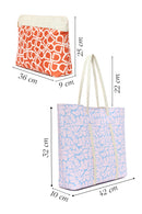 Woman Blue Printed Shoulder Bag | Derimod