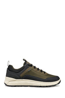 Geox Erkek Haki U Spherıca 4X4 B Abx A - Text+ Bağcıklı Kalın Tabanlı Kumaş Sneaker | Derimod