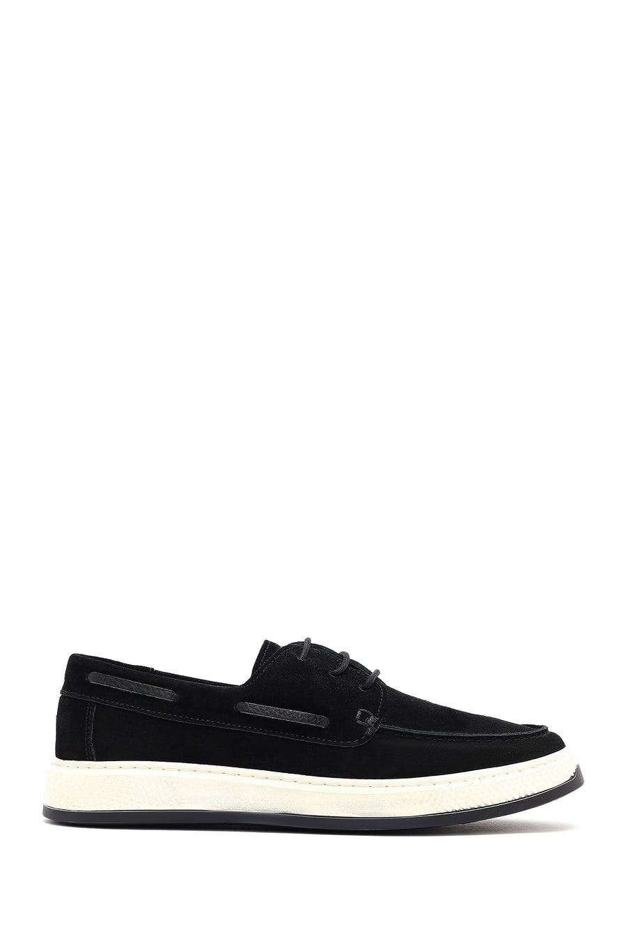 Men's Black Lace-Up Suede Leather Casual Shoes 25SFD680110 | Derimod