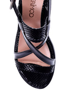 Women's Crocodile Patterned Sandals | Derimod