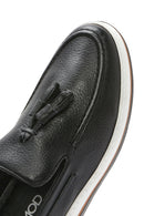 Erkek Siyah Püsküllü Deri Casual Loafer | Derimod