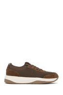 Derimod Zero Male Brown Lace-up Thick-soled Fabric Sneaker | Derimod