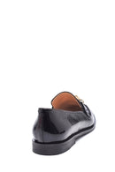 Kadın Deri Zincirli Rugan Loafer | Derimod