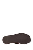 Women's Brown Leather Slippers | Derimod